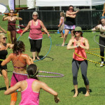 Hula hoop yoga